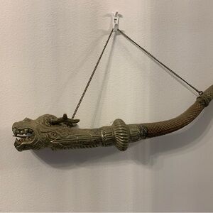 Tibetan Buddhist Decorative Dragon Horn Wall Hanging